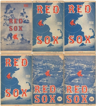 1950s-1970s Boston Red Sox Memorabilia Collection Including Programs, Scorecards and Ticket Stubs
